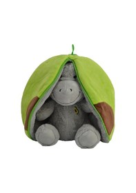 Resim 27 Cm Avokado Eşek Peluş Sevimli Tasarımlı Yumuşak Oyuncak Çok Renkli 