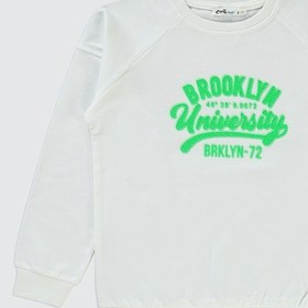 Resim Civil Boys Erkek Çocuk Sweatshirt 6-9 Yaş Saks Ekru 