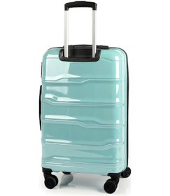 Resim Polo&sky Azra Model Mint Yeşili Pp Kırılmaz 2'li Kabin Boy + Orta Boy Valiz Seti Mint Yeşili 