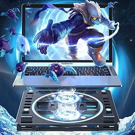 Resim Notebook, Laptop Soğutucu Fan Standı Ultra Sessiz 2li Fan Isı Dağılımını İçin Metal Dizayn 