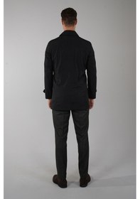 Resim Bisse Siyah Regular Fit Polyester Pardösü Trençkot Pardesü Trcn25y25001 D99 