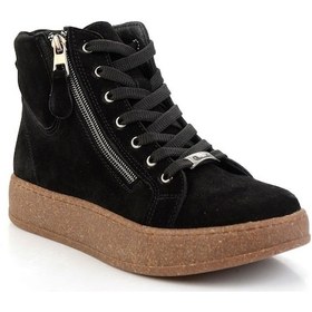 Resim Siyah Hakiki Deri Kadın Bot & Bootie K02586010302 Siyah 