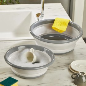 Resim Matmel L804-L868 2'li Katlanabilir Yuvarlak Badya Seti - Gri 