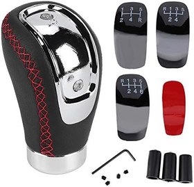 Resim Haofy Evrensel Araba Vites Topuzu Çubuk Kafası R Tipi Vites Kolu, Konforlu Masa Hissi, Çoğu MT AT Otomobiline Uygun, 3 Kauçuk Adaptörle Birlikte Gelir, Araba Için Evrensel Araba Vites 