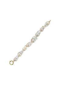 Resim 22,5 Mm Barok İnci Bileklik 25 Cm / Sarı Gümüş 