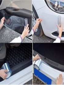 Resim Araç Kapı Eşik Çizik Önleyici Şeffaf Koruma Folyo 10 cm x 10 mt. 