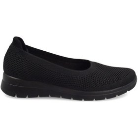 Resim Babet Kadın 27 B39 Kq Fly Flot Cloth Woman Shoe Black Siyah 