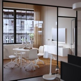 Resim Toplantı masası, huş kaplama-beyaz, 120x75 cm 