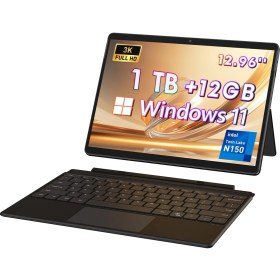 Resim Chuwi HI10 Max 3K İntel N150CPU 1TB Depolama 12GB Ram WIN11PRO 2 In1 13'' Tablet Pc+Klavye+Kalem+Türkçe Klavye Sticker 