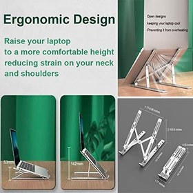 Resim SOLTECH Dizüstü Bilgisayar Standı, MacBook Dizüstü Bilgisayar Tutacağı, Ayarlanabilir Ergonomik Katlanabilir Taşınabilir Alüminyum Stand, MacBook iPad Tablet, Dizüstü Tablet e-Kitap Yükselticisi, 