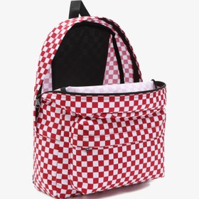 Resim Vans Old Skool Check Erkek Kırmızı Sırt Çantası 