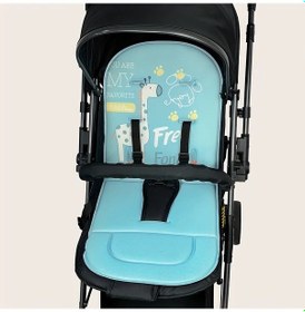 Resim Primepickings Gri Çok Renkli Giraffe Bebek Arabası Koltuğu Nefes Alabilir Yastığı 