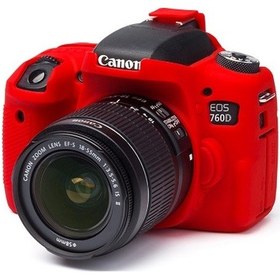 Resim Easycover Canon 760D Silikon Kılıf Ecc760Dr (Kırmızı) 