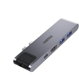 Resim Choetech M24-GY 7in1 Çift Type C Macbook Pro Çevirici Adaptör 