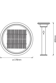 Resim Braventa Collection Ledvance Endura Style Solar Çift Daire Ayaklı Lamba, Paslanmaz Çelik, 6 W, Siyah, Tek Boy 
