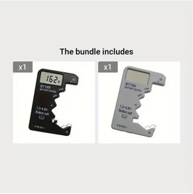 Resim Oldfriend Jımı Bt189 Dijital Pil Test Cihazı Lcd Ekranlı Siyah Gri Aa Aaa 9v Kapasite Voltmetre 