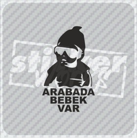 Resim Sticker Works Arabada Bebek Var Sticker 