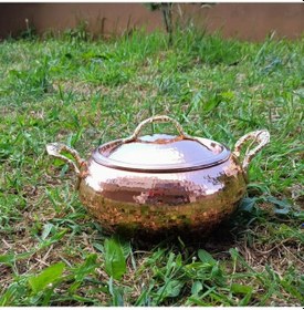 Resim El Dövmesi Bakır Güveç Tencere 22 Cm 