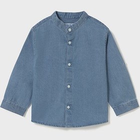 Resim Mayoral Yazlık Erkek Bebek Uzun Kol Denim Gömlek Mavi - Mavi / 12 Ay 