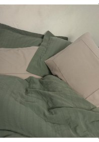 Resim Cotton Box Çift Kişilik Yatak Örtülü Pike Takımı Natura Vilo Yeşil Çok Renkli 