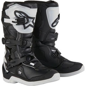 Resim Alpinestars Tech 3s Kros Genç Motosiklet Botu Beyaz Siyah 