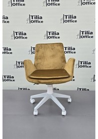 Resim Maki Çalışma Ve Çocuk Koltuğu Beyaz Ayak Hardal Sarısı 