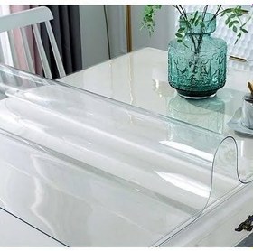 Resim Şeffaf PVC Masa Örtüsü, 60x110 cm, 1,5 mm Kalınlık, Su Geçirmez 