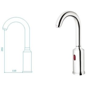 Resim Fotoselli Sensörlü Mutfak Eviye Bataryası Tek Su Girişli 