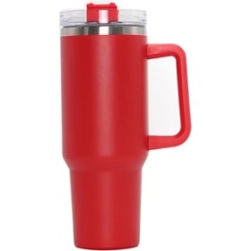 Resim Shun Shop Leopar Baskı Büyük Kapasite 304 Paslanmaz Çelik Saman Vakum Kupası 40OZ T -Araba Kupası (Yurt Dışından) 