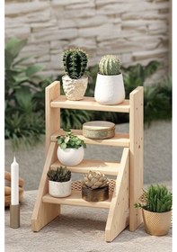 Resim Furinno Ahşap Çok Amaçlı Mutfak Ve Balkon Düzenleyici Stand - 4 Katlı Modern Raf 30x40 Cm Diğer 