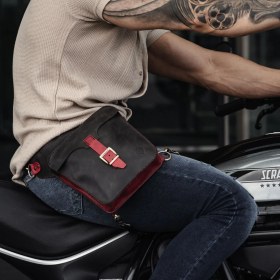 Resim twingold Bel ve Bacak Çantası Unisex All In One - Antrasit - Kırmızı 