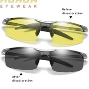 Resim Siyah Aoron Alüminyum Magnezyum Çerçeve Gece Görüş Ve Fotokromik Polarize Güneş Gözlüğü Açık Parlama Önleyici Uv400 Sürüş Balıkçılık Spor Gözlük Siyah 