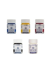 Resim Gouache Jar 16ml Guaj Boya 5 Ana Renk Set Çok Renkli 