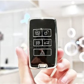 Resim Range Rover Velar Anahtar Kılıfı Siyah-gümüş 2021-2025 