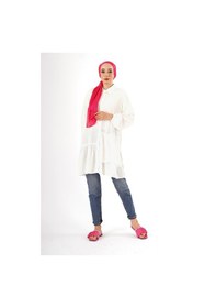Resim Fatma Sezen Kendinden Desenli Pamuklu Tunik Çok Renkli 
