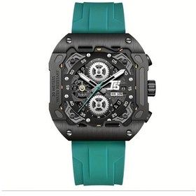 Resim Gaojunshop01 Erkekler İçin C Serisi 3d Kadran Kronograf 6 Fonksiyonlu Spor Kuvars Saç Siyah Sarı Diğer 