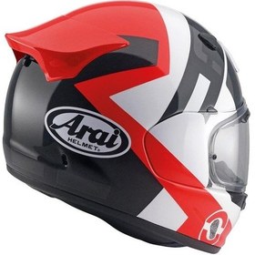 Resim Araı Kask-Guantıc Space Kapalı Motosiklet Kaskı Beyaz - Kırmızı - Siyah 