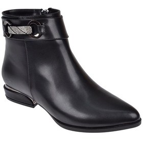 Resim Beety Taş Detaylı Sivri Burun Kadın Bot Bee-701 Siyah-Siyah 