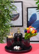 Resim MIARIK DESIGN & DEKORASYON Dekoratif Mermer 5 Li Geyik Detaylı Banyo Seti Takımı 