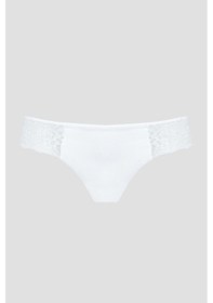 Resim Nbb Kadın Ekru Lazer Kesim Dantelli String Ekru 