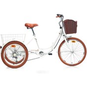 Resim Carraro Caravan 24/20 Jant Katlanır Kargo Bisikleti (Beyaz-Siyah-Kahverengi) 