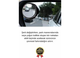 Resim Svein Özel Üretim Maksimum Görüş Artıran Iç Bükey Ayarlanabilir Araba Kör Nokta Ayna Seti 2 Adet 