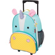 Resim Unicorn Desenli Yeşil Çocuk Tekerlekli Çanta 