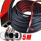 Resim 5M/196.85 inç Araba Kapı Sızdırmazlık Şeridi, Sentetik Kauçuk Pinstriping Bandı, Sol Yerleştirme - Ses Geçirmez, Toz Geçirmez, Su Geçirmez Araç Hava Sızdırmazlığı Trim 