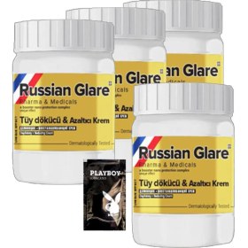Resim Playboy Rusian Glare Nano 4 Tane x 50 ml Tüy Dökücü Azaltıcı Krem Rus Merhemi + Yanında Jel 