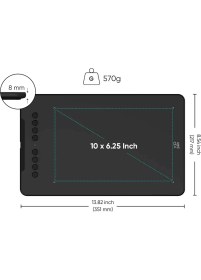 Resim Xp-Pen DECO01 V3 Grafik Tablet 10 x 6.25 inç 16K Basınç Hassasiyeti Siyah USB Bağlantı Özellikleri 