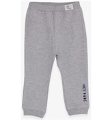 Resim Breeze Erkek Bebek Eşofman Altı Yazı Baskılı 9 Ay-3 Yaş, Açık Gri Melanj Açık Gri Melanj 