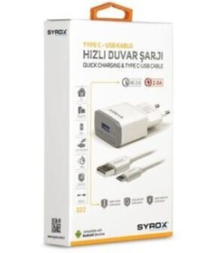 Resim CEPPASAJ Syrox Samsung Huawei Xiaomi Uyumlu 2.0 Amper Type C Hızlı Şarj Aleti Q22 