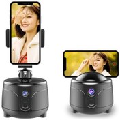 Resim Y6 360 Derece Döndürme Akıllı Aı Gimbal Yüz Takip Kamera Canlı Yayın Video Kaydı İçin Telefon Tutucu Standı - Siyah 