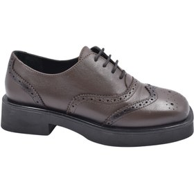 Resim Impero Kahverengi Hakiki Deri Oxford Ayakkabı 